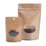 150g Brown Paper Coffee Bags Doypack Coffee Stand Up Pouch 130mm Width for sale