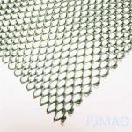 Green Glavanized Stainless Steel Metal Mesh Curtains Coil Drapery for sale