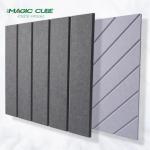 Colourful Sound Absorption Akupanel Polyester Fiber Acoustic Panel With Grooves for sale