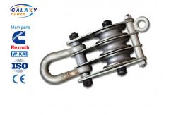 China Alternative Steel Wire Rope Pulley Block , Stringing Iron Rope Pulley Block supplier