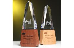 China Individualized Custom Resin Trophies Crystal And Solid Wood Combination Trophy supplier