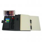 5W Waterproof Padfolio With Power Bank , Multifunctional Notebook Wireless Charger
