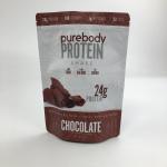 Custom Printed Standing Up Empty Pouch Whey Protein Powder Packaging Mylar  Aluminum Foil Bags With Tear Notch for sale