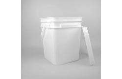 China Chemical Resistant Square Plastic Bucket with IML/Thermal Transfer/Screen Printing supplier