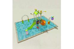 China Hotel Outdoor Water Playground with 114mm Pole and Thrilling Water Slide Function supplier