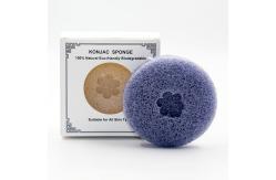 China Charcoal Round Face Sponge 100% Natural Konjac Facial Cleansing Sponge supplier
