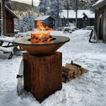 Customized Easy Removal Outdoor Corten Steel BBQ Grill For Performance for sale