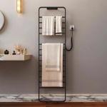 SUS304 Stainless Steel Floor Standing Ladder Bathroom Electric Heated Towel Drying Rack for sale