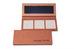 China Brown Paper Empty Blush Highlighter Contour Palette With Hot Stamping Logo supplier