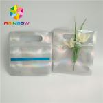 Rotogravure Printing Zipper Hologram Three Side Seal Bag With Hanger for sale