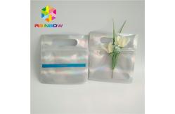 China Rotogravure Printing Zipper Hologram Three Side Seal Bag With Hanger supplier