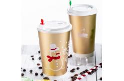 China Hot Drink Disposable Paper Cup 16 Oz With Lids And Straws Light Weight supplier