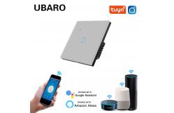 China Smart WIFI Light Switch Grey 1 Gang Waterproof Fireproof Vioce Control supplier