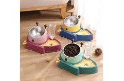 China Automatic Cat Dry Food Dispenser ABS Raised Dog Bowls With Microchip supplier