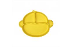 China Customized Silicone Baby Tray Cartoon Monkey Shape BPA Free Suction Silicone Bowl supplier