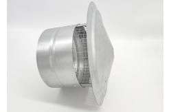 China Galvanized Round Roof Vent Pipe Cap With Wire Mesh 200mm Top Width supplier