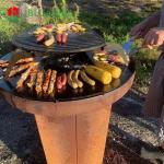 Rust Corten Steel Material Brasero Barbecue Grill Outdoor for sale
