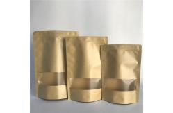China Custom Accepted Stand up Kraft Paper Bags with Window supplier