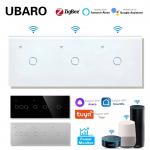 Voice Control 420g Smart Zigbee Switch Wall Mounted 3 Gang Smart Light Switch for sale
