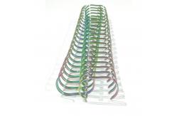 China Rainbow Metal Spiral Coil , Electroplating Book binding Wires supplier