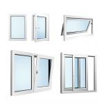 European Style Double Glazed Tilt And Turn PVC Windows Customized Glass And Accessaries