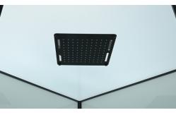 China Stylish Sector Shower Room And Black Frame With Tray And Roof supplier