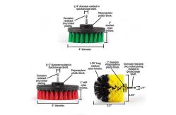 China 100mm Polypropylene Tile Power Drill Brush Cleaning Kit Bathtub Cleaning supplier