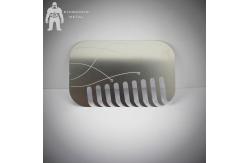 China Credit Logo Printing Metal Mirror Business Card Etch Engrave Crafted Rectangle Shape supplier