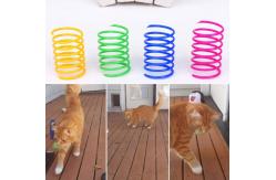 China Best  Interactive Plastic Cat Spiral Spring For Swatting, Biting, Hunting Kitten Toys supplier