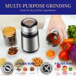 SS304 Spice Grinder Machine Automatic Coffee Grinder And Maker With 2 Removable Bowls