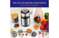 China SS304 Spice Grinder Machine Automatic Coffee Grinder And Maker With 2 Removable Bowls supplier