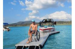 China Drop Stitch Inflatable Yacht Dock Y Pontoon Platform For Boat Parking supplier