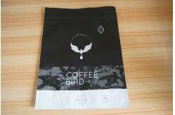 China 3-side Coffee Bags Packaging Small Black Matte Finish Zipper supplier