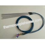Single Thread Temperature Sensor RTD PT100 With 5 Mm Stainless Steel / Nickel Probe for sale
