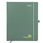 Custom Casebound Student Weekly Planner Green Leatherette Cover for sale