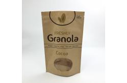 China 200g 300g 180mic Kraft Paper Coffee Bag With Clear Window supplier