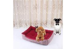 China Rectangle Polyester Removable XL Dog Bed Plush Pet Beds supplier