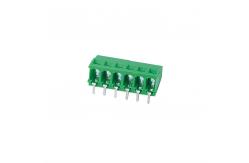 China 300V 5.0mm Pcb Mount Screw Terminal Right Angle HQ128R Brass Cage supplier