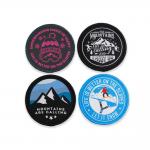 Skiing Embroidered Sports Patches Woven Yarn Thread Fabric For Jacket for sale