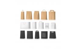 China Brown Custom Printed Paper Bags Fancy Shape for coffee tea supplier