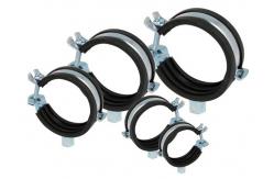 China Custom Size Zinc Plated EPDM Pipe Clamp with Rubber supplier