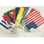 Polyester Bunting Flags Outdoor , 10*15cm Decorative International String Flags for sale