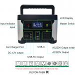 500W 1KW Portable Power Supply For Camping Durable 2000 Plus Cycles
