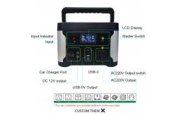 China 500W 1KW Portable Power Supply For Camping Durable 2000 Plus Cycles supplier