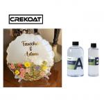 High Build Liquid Glass Table Top Art Clear Epoxy Resin Two Component for sale