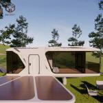 12KW Modern Space Capsule House Prefab Outdoor Office Pod Customized for sale