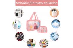 China Multifunctional Travel Toiletry Makeup Bag Water Resistant With Handy Handle supplier