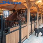 3d Design Horse Stable Box Powder Coated Frame With Bamboo Wood Infill Material for sale