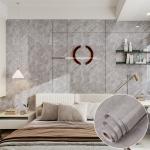 Waterproof 3D Marble Effect Wallpaper Grey 50m Wallpaper That Looks Like Marble for sale