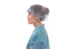 China Food Processing Nonwoven Bouffant Head Cover With Peak supplier